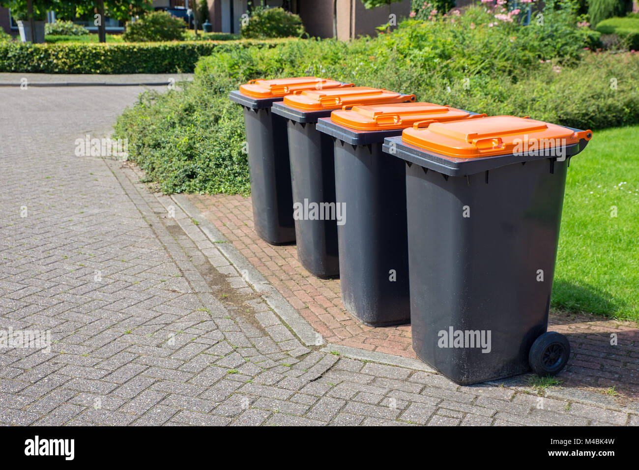 Recycle waste bins street hi-res stock photography and images - Alamy