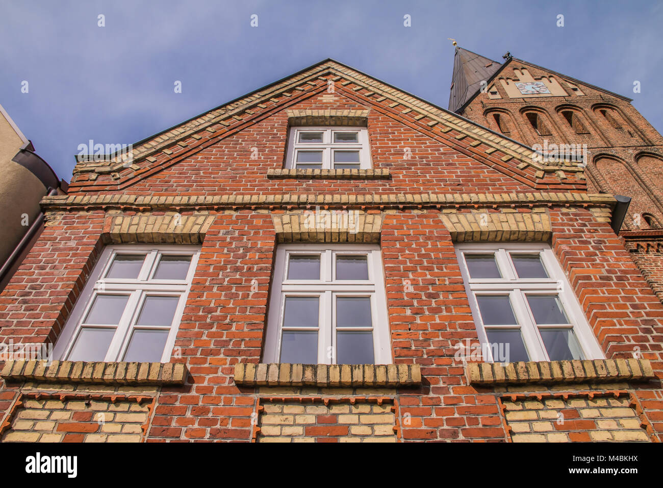 Brick facades in Barth, Mecklenburg-West Pomerania, Germany Stock Photo