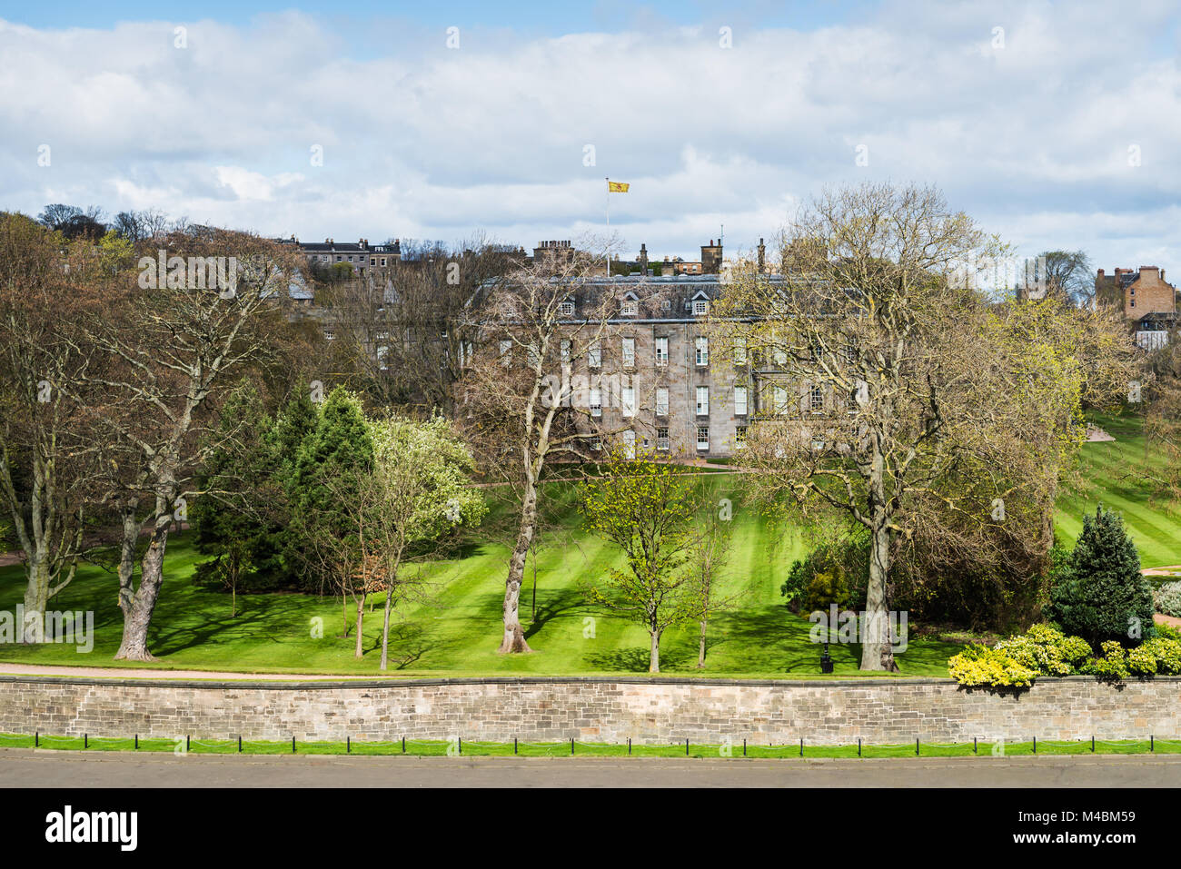 Hollyrood palace viewed from Hill in Edinburgh, Scotland, UK Stock Photo