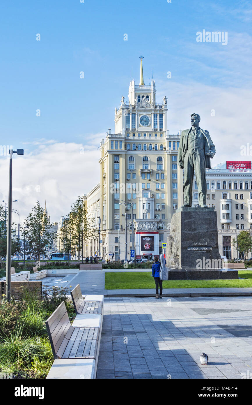 The monument to Vladimir Mayakovsky in Moscow (Russia) Stock Photo