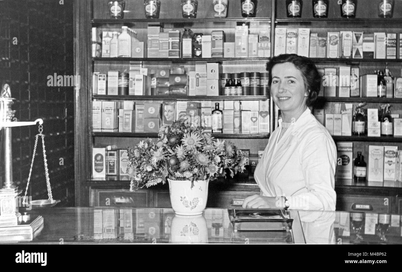 Medicine,health,pharmacist,ca. 1950s,exact location unknown,Germany