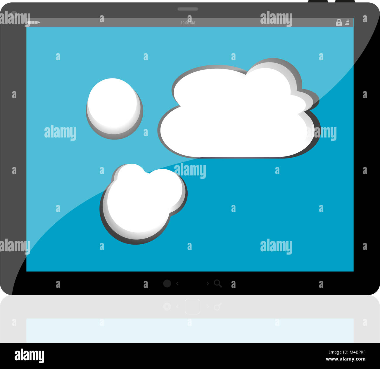 Cloud-computing connection on the digital tablet pc Stock Photo - Alamy