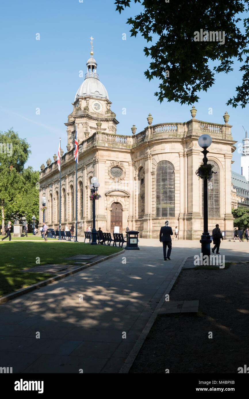 St Philips Cathedral, Colmore Row, Birmingham Stock Photo