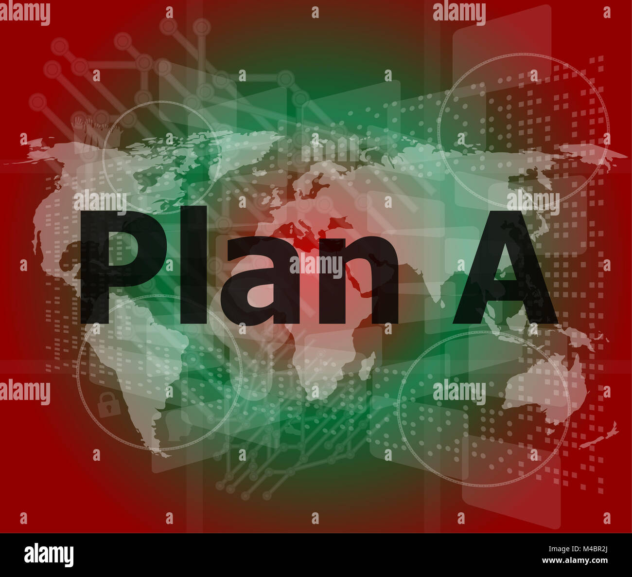 The Word Plan A On Digital Screen Business Concept Stock Photo Alamy