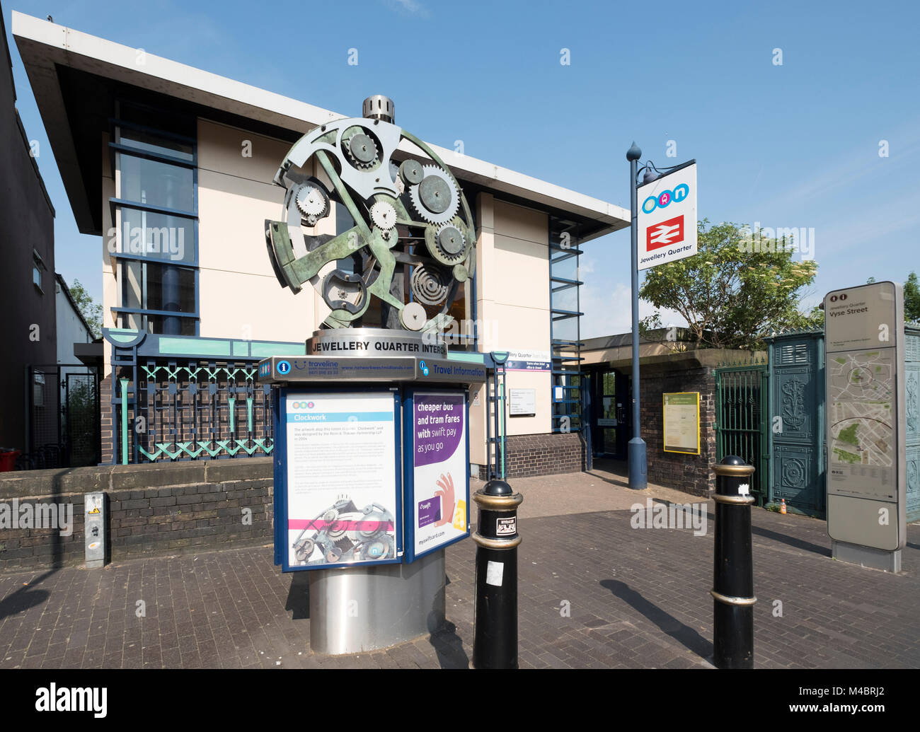 The Jewellery Quarter train and tram station, Birmingham, England Stock