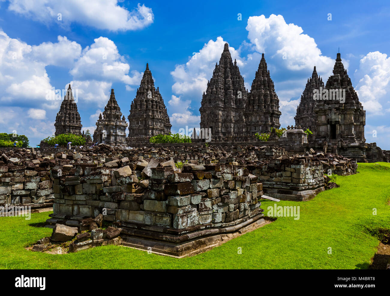 Prambanan temple near Yogyakarta on Java island - Indonesia Stock Photo ...
