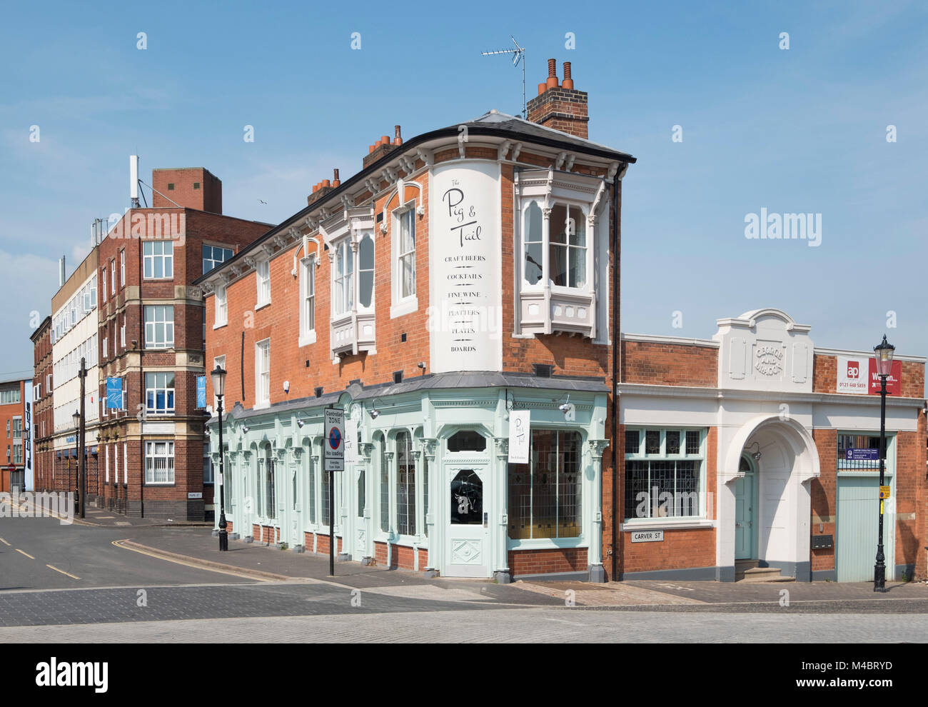 The Pig and Tail pub, The Jewellery Quarter of Birmingham, England Stock Photo