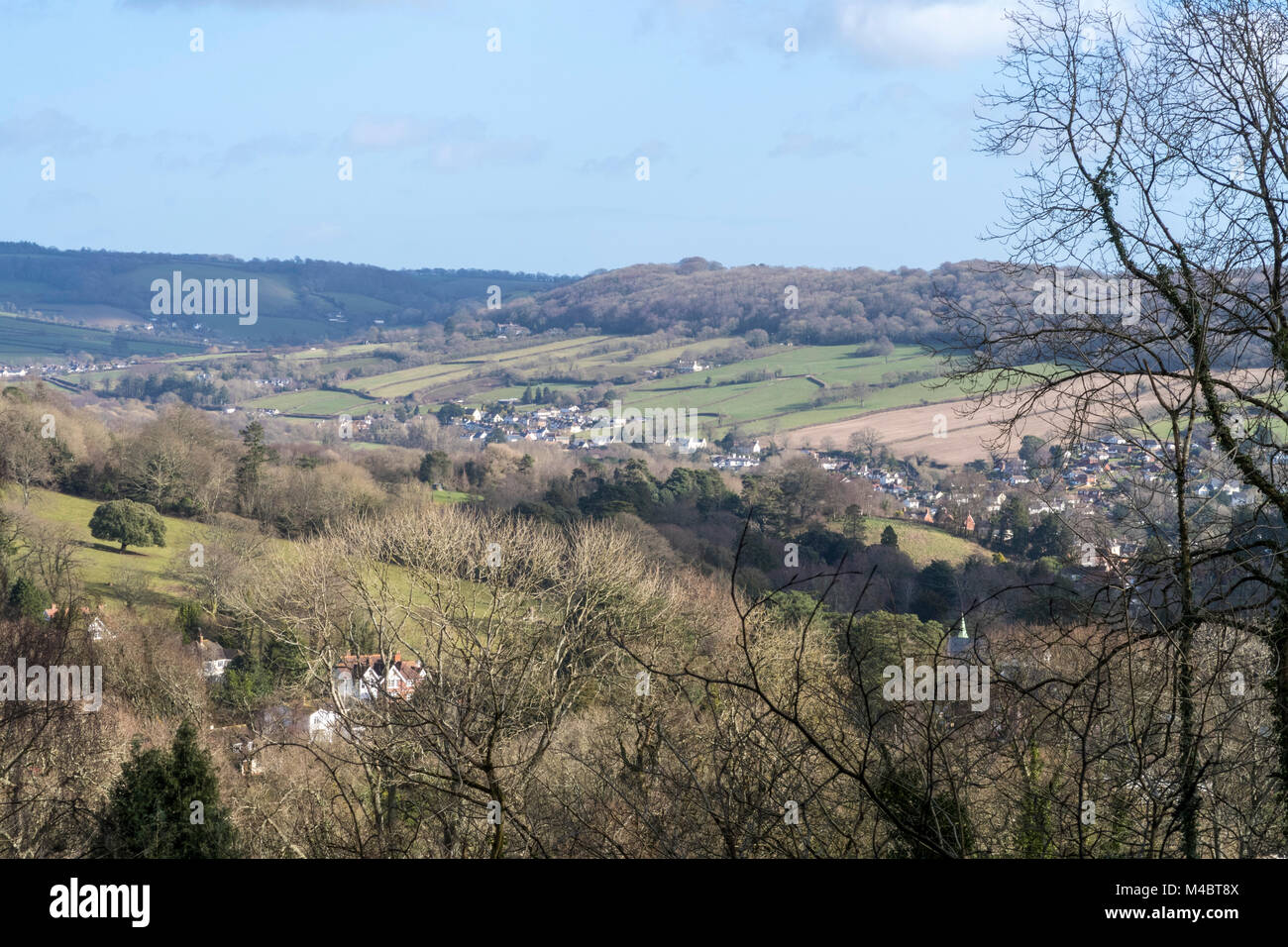View across Bickwell Farm and the Sid Valley towards Fortescue and