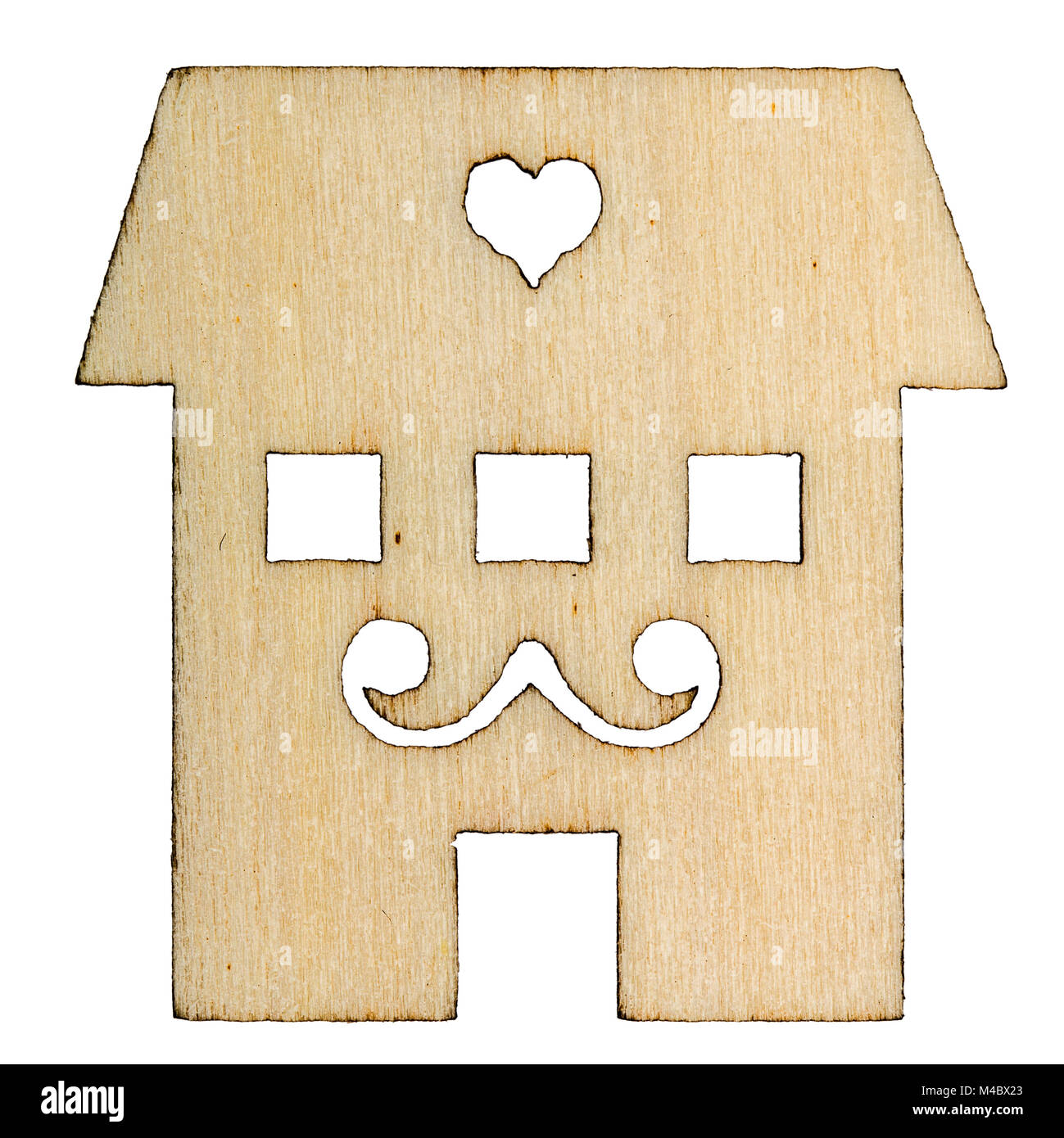 Wooden house facade isolated on white background Stock Photo - Alamy