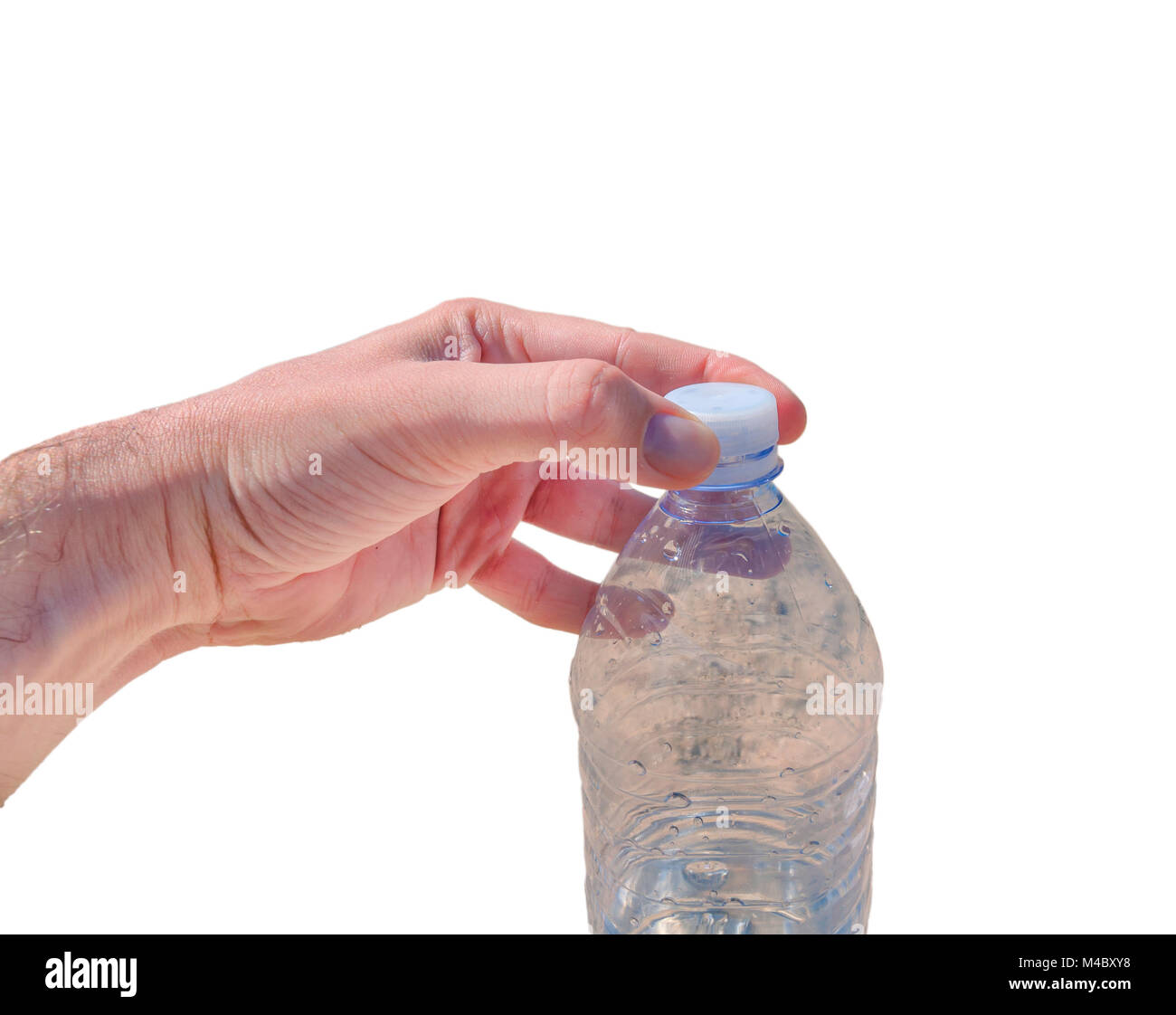 https://c8.alamy.com/comp/M4BXY8/pet-bottle-with-water-with-hand-holding-plug-isolated-on-white-M4BXY8.jpg