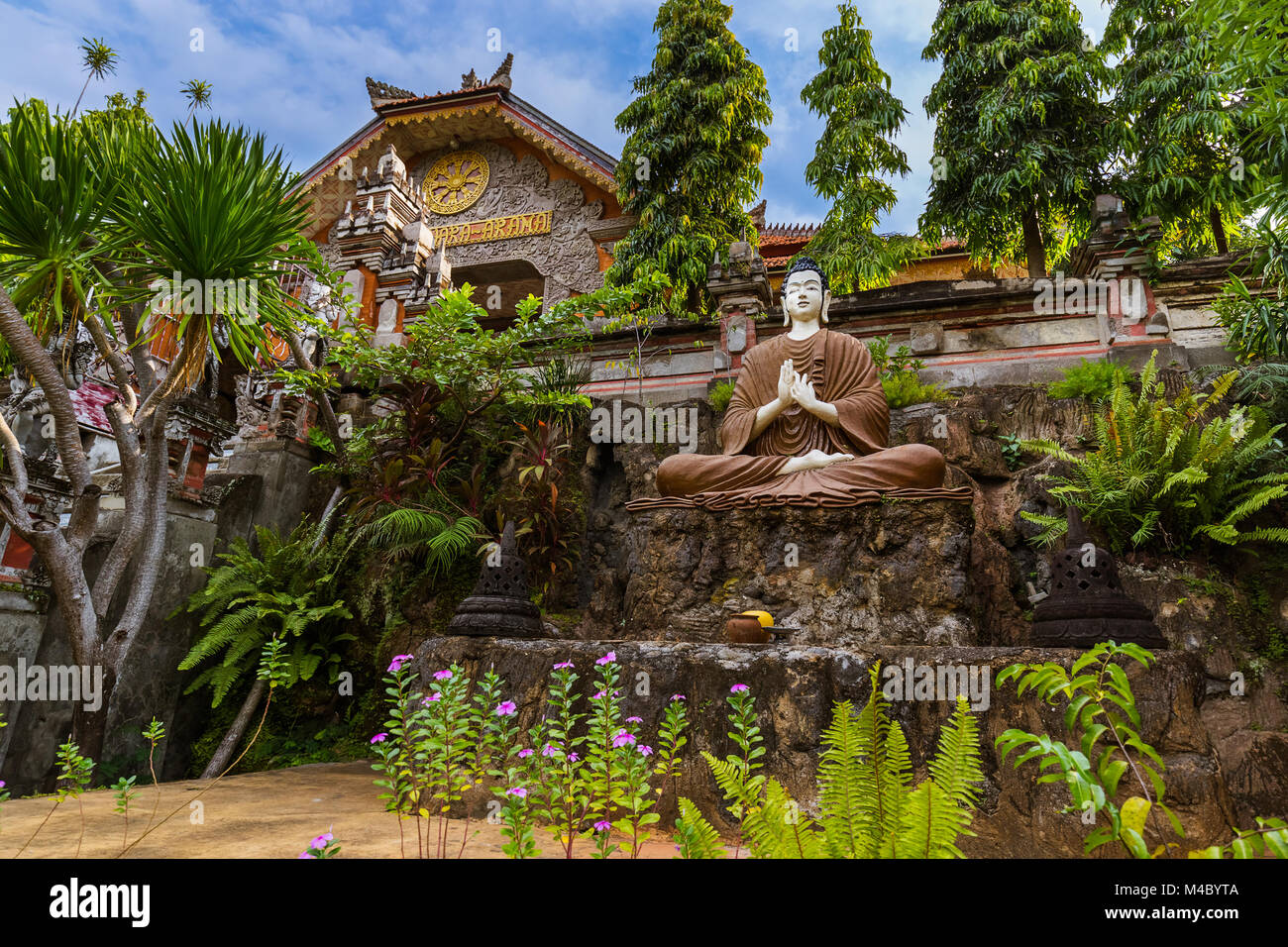 Buddhist temple of Banjar - island Bali Indonesia Stock Photo