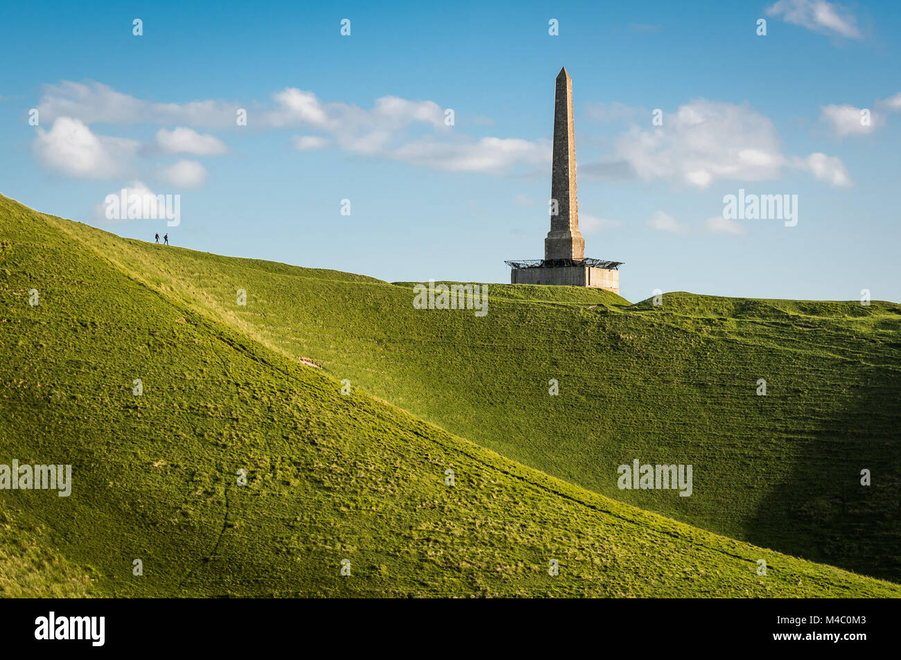 Cherhill Down with the Lansdowne Monument Stock Photo
