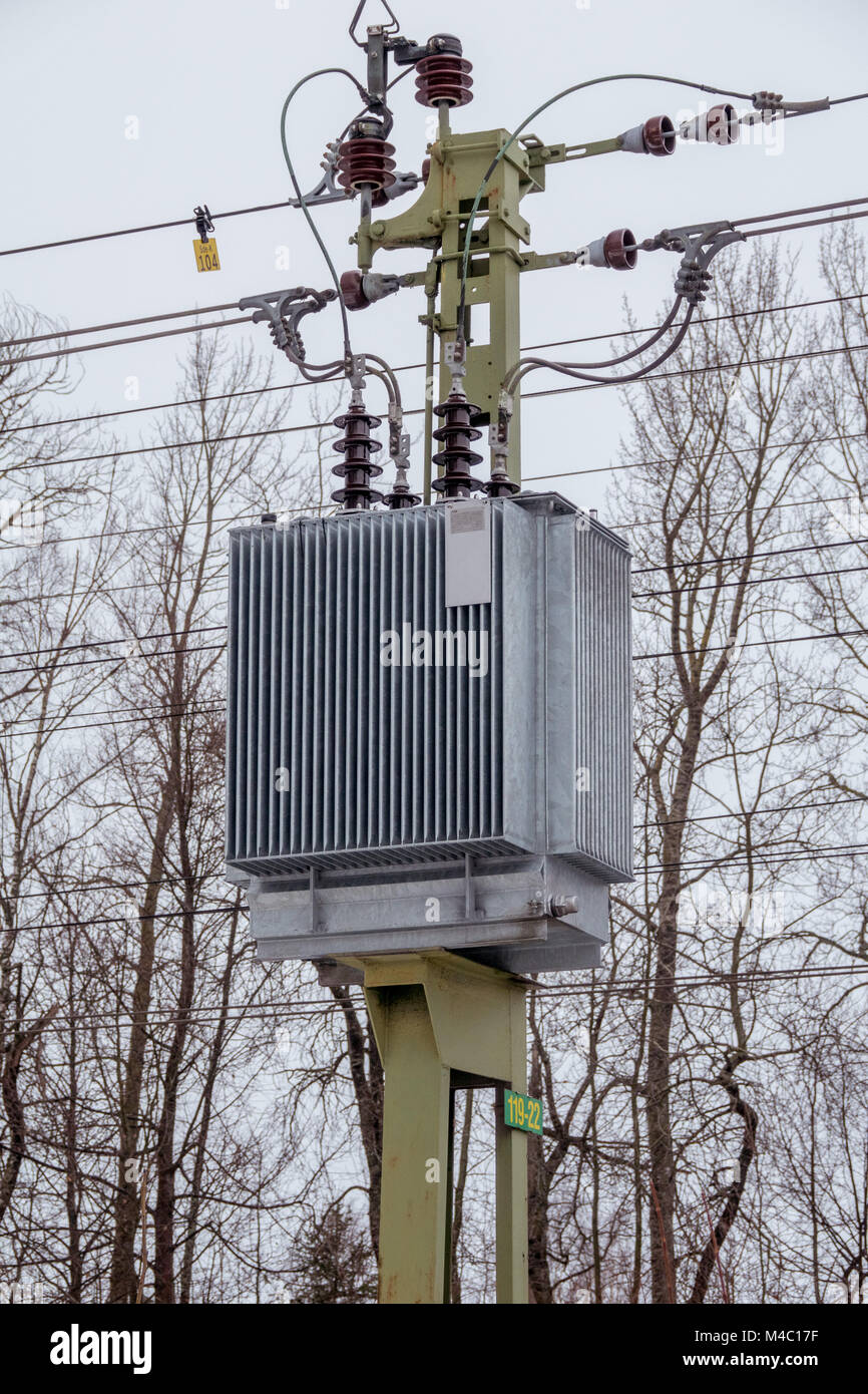 Railway Booster transformer Stock Photo - Alamy