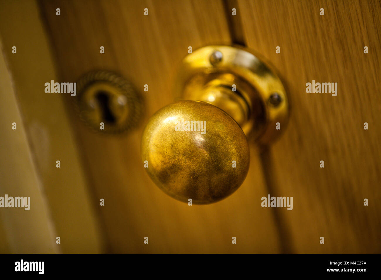 Golden door knob Stock Photo