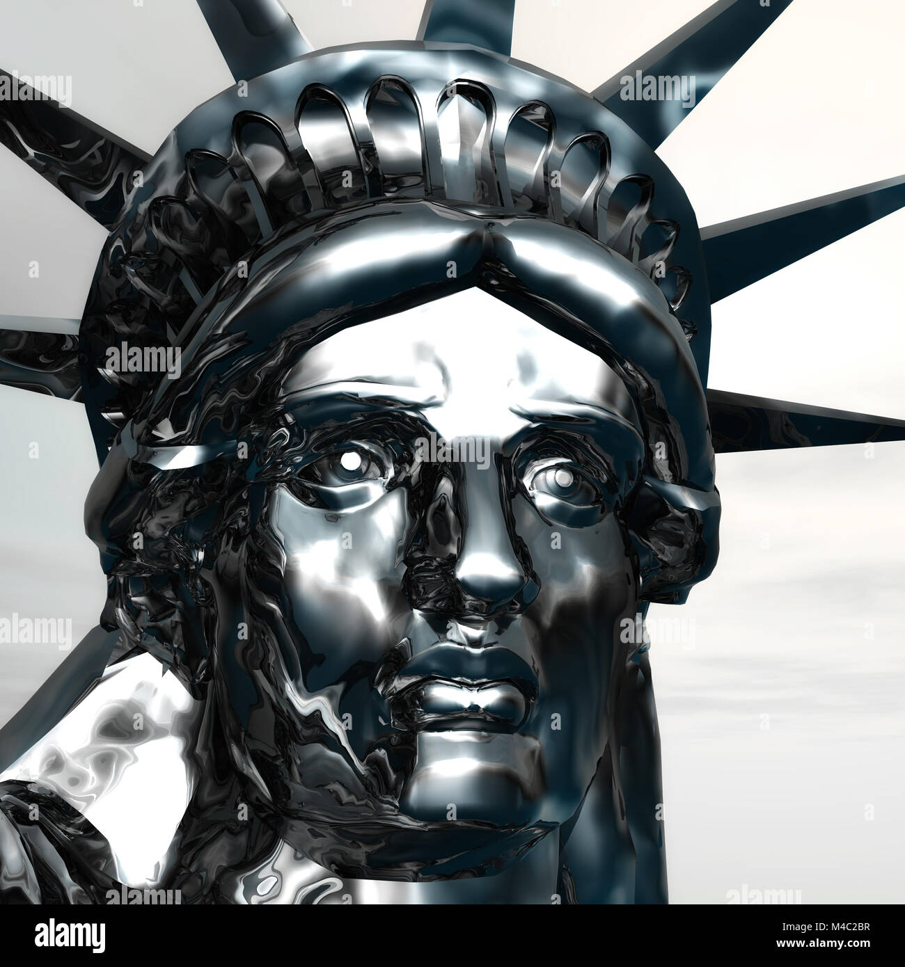 Digital Rendering of the Statue of Liberty Stock Photo Alamy