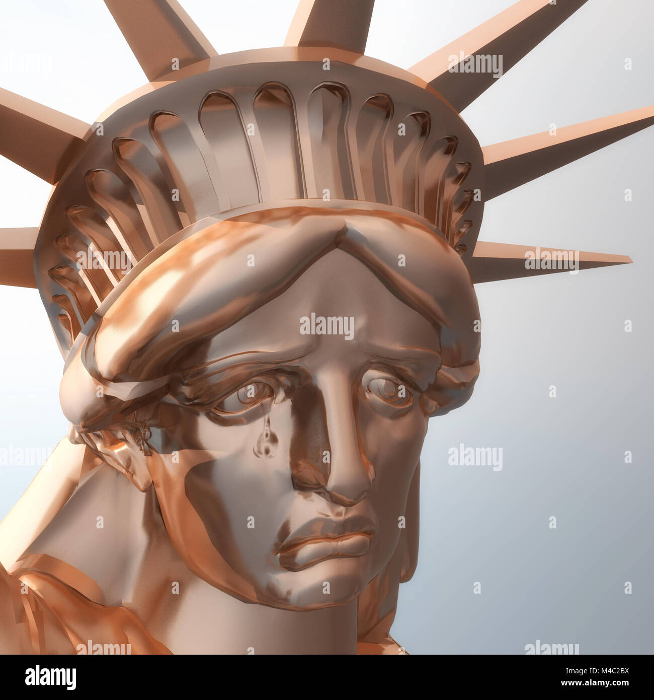 Digital Rendering of the Statue of Liberty Stock Photo Alamy