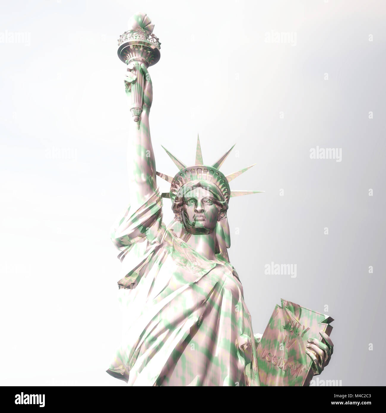 Digital Rendering of the Statue of Liberty Stock Photo