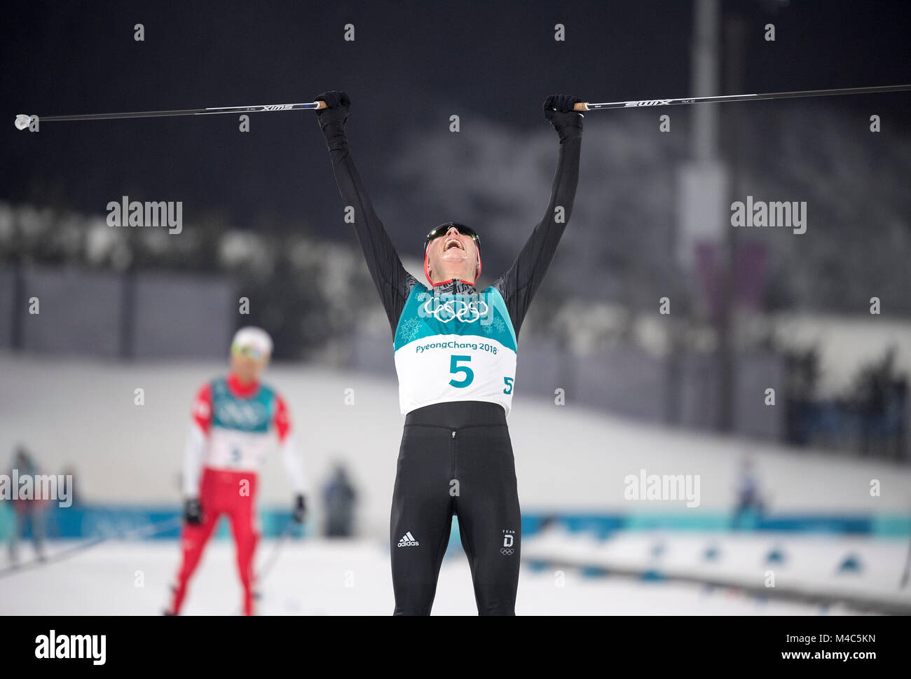 Eric FRENZEL, GER, Aktion, Zieleinlauf, 1. Platz, Sieger, Winner