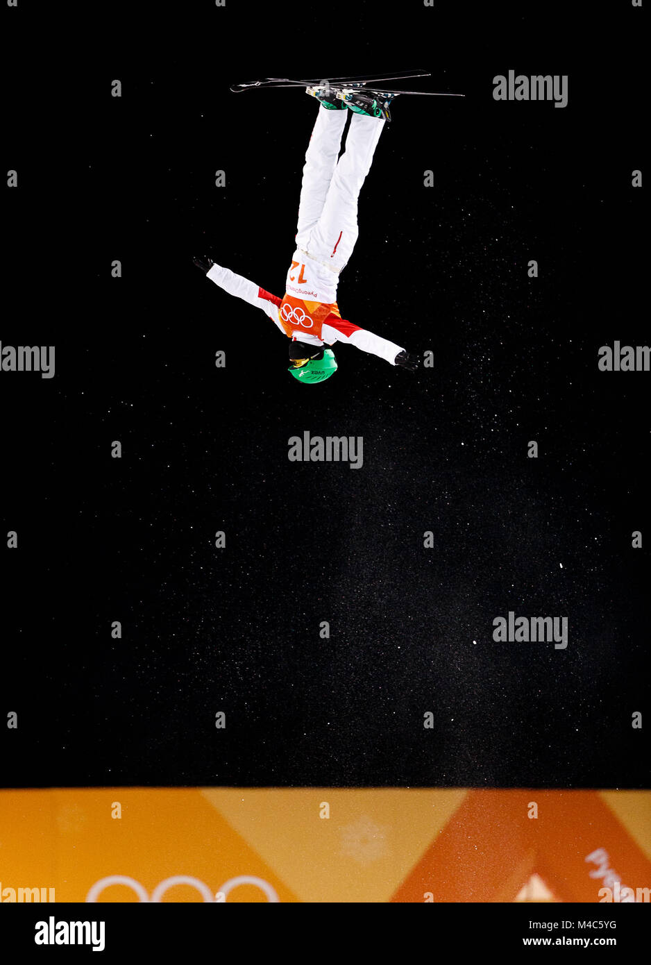Pyeongchang, South Korea. 15th Feb, 2018. Fanyu Kong of China jumps ...