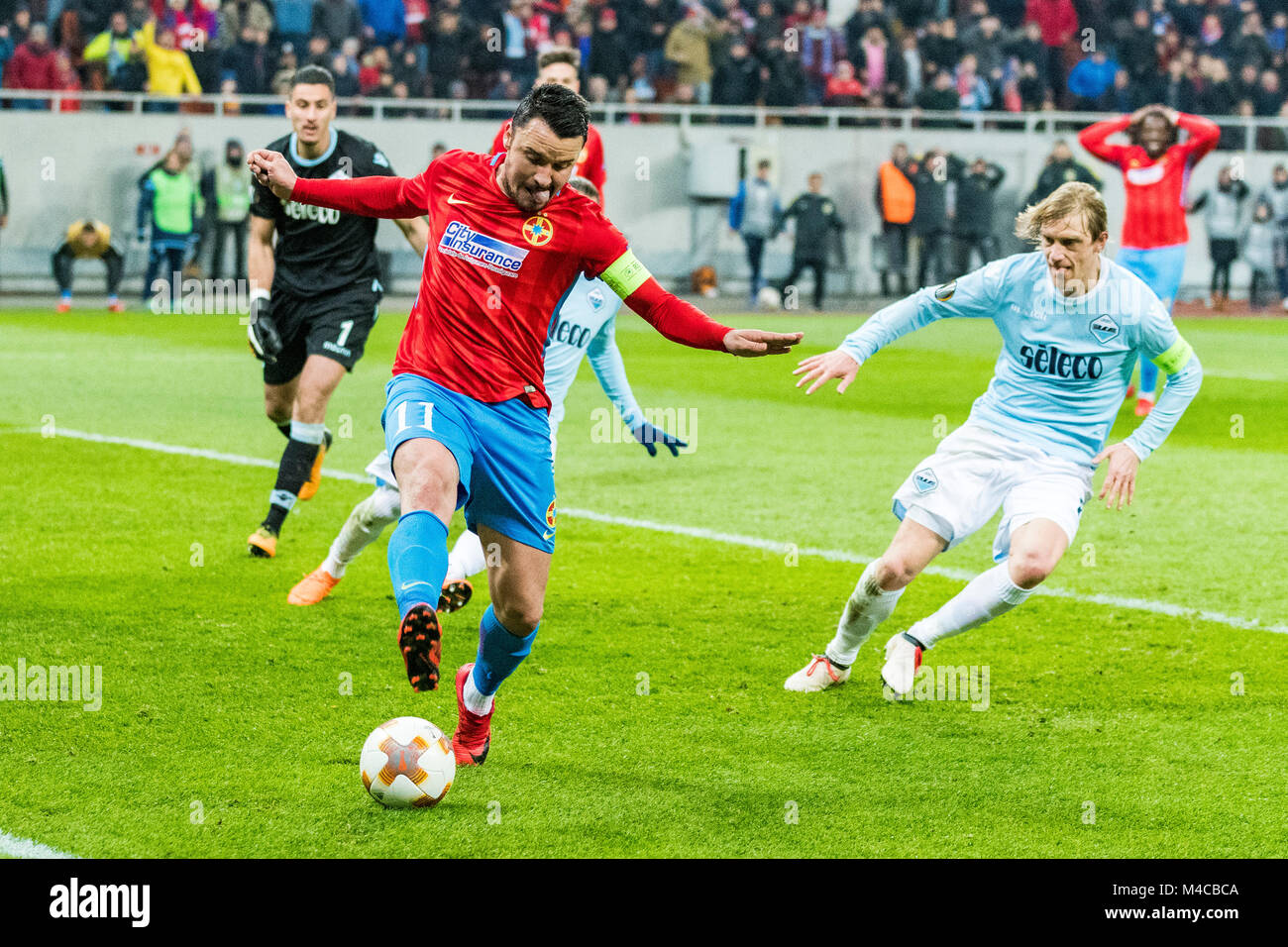 November 3, 2017: Constantin Budescu #11 (FCSB Bucharest) during the UEFA  Europa League 2017-2018, Group Stage, Groupe G game between FCSB Bucharest  (ROU) and Hapoel Beer-Sheva FC (ISR) at National Arena Stadium, Bucharest,  Romania