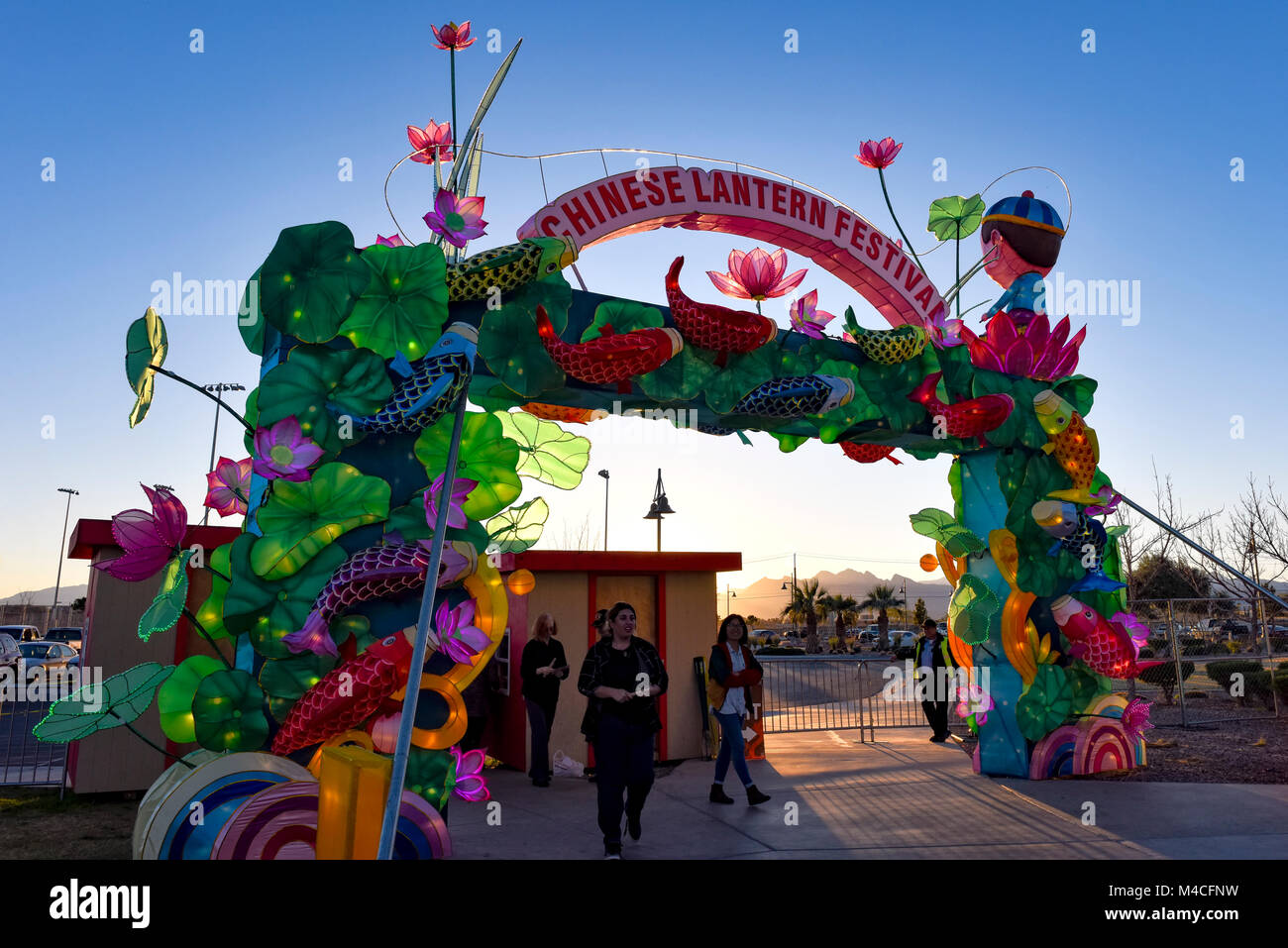 Las Vegas, USA. 15th Feb, 2018. Boyd’s Gaming presents “China Lights”, Celebrating the Chinese New Year. The Las Vegas Chinese Lantern Festival runs from January 19th to February 25th, 2018. - Photo credit: Ken Howard / alamy Live News Stock Photo
