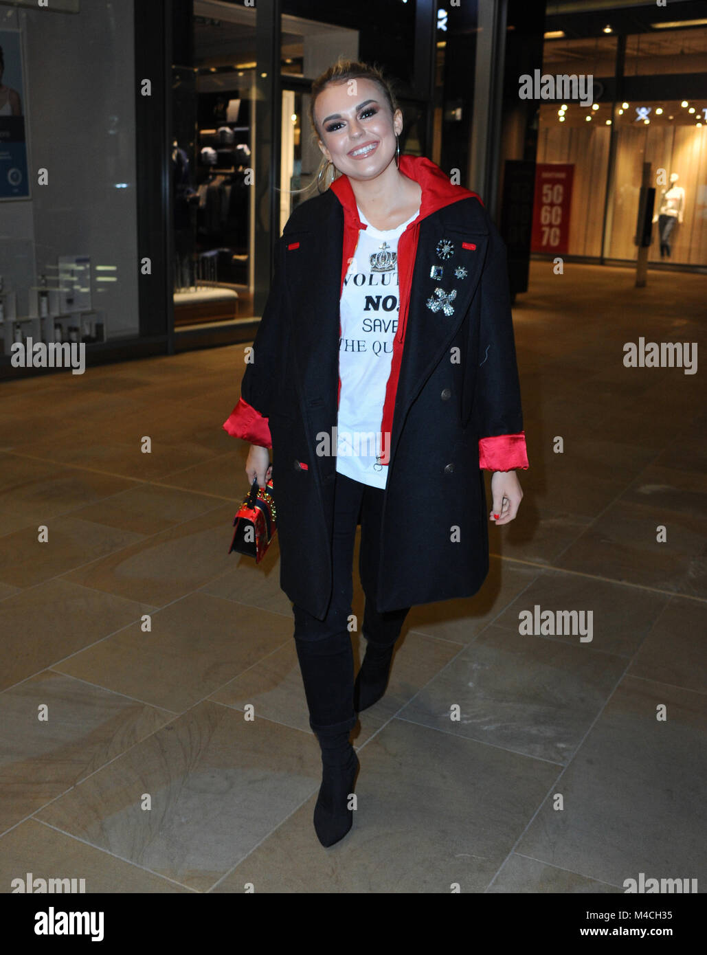 Tallia Storm arrives at the White Forrest Tree VIP launch party at Madison, One New Change in London, UK on the 7th February 2018 Stock Photo