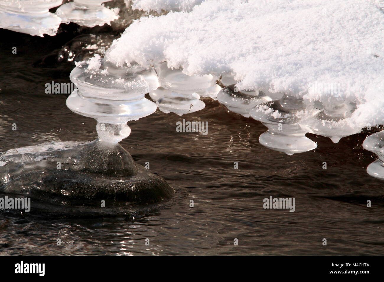 icebells on a river Stock Photo