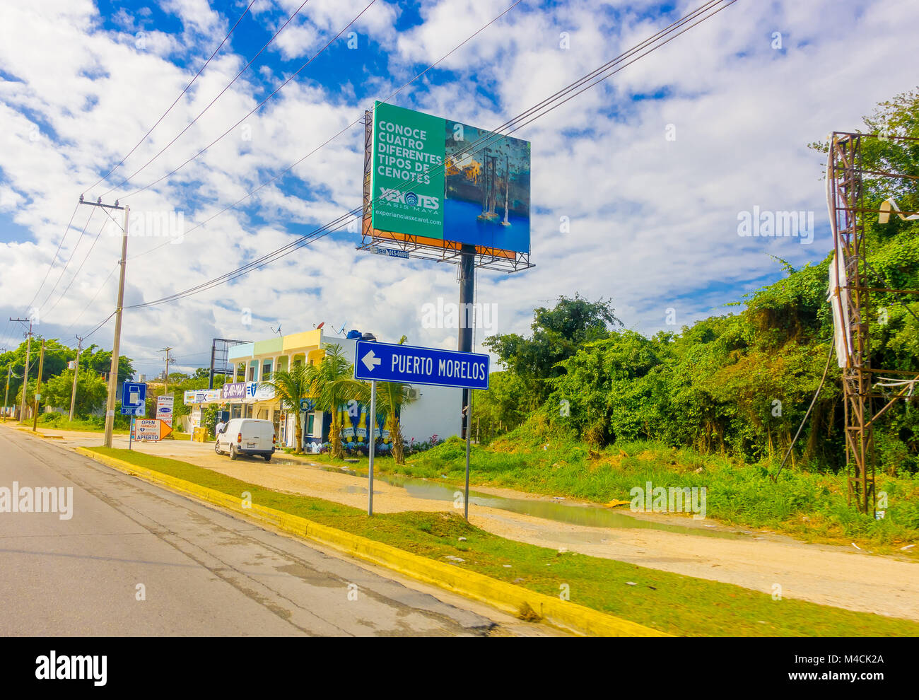 Puerto Morelos, Mexico January 10, 2018 Outdoor view of informative