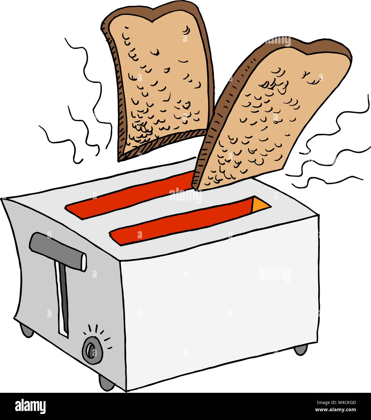 An image of a retro toaster toasting bread Stock Vector Image & Art Alamy