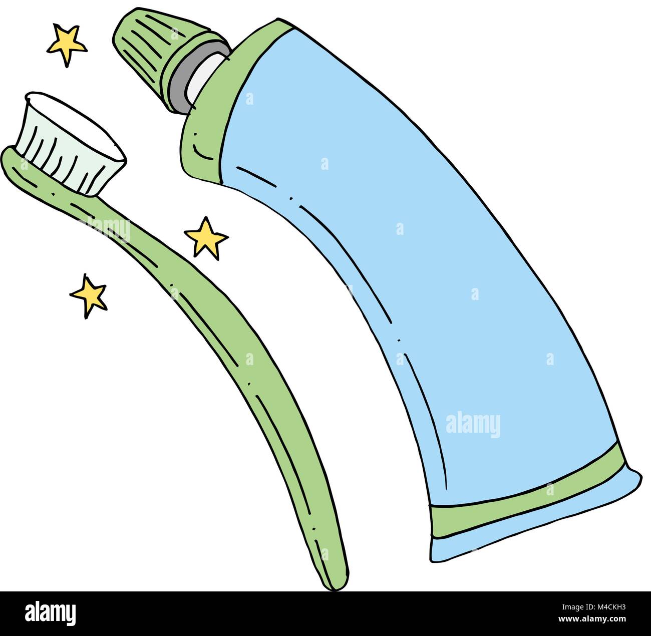 An image of a toothbrush and toothpaste tube Stock Vector Image & Art
