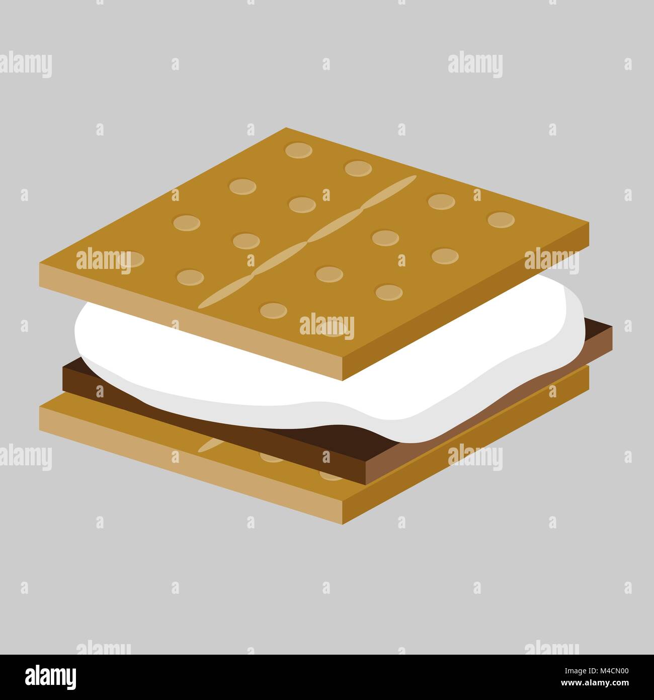 An image of a Smores Treat. Stock Vector