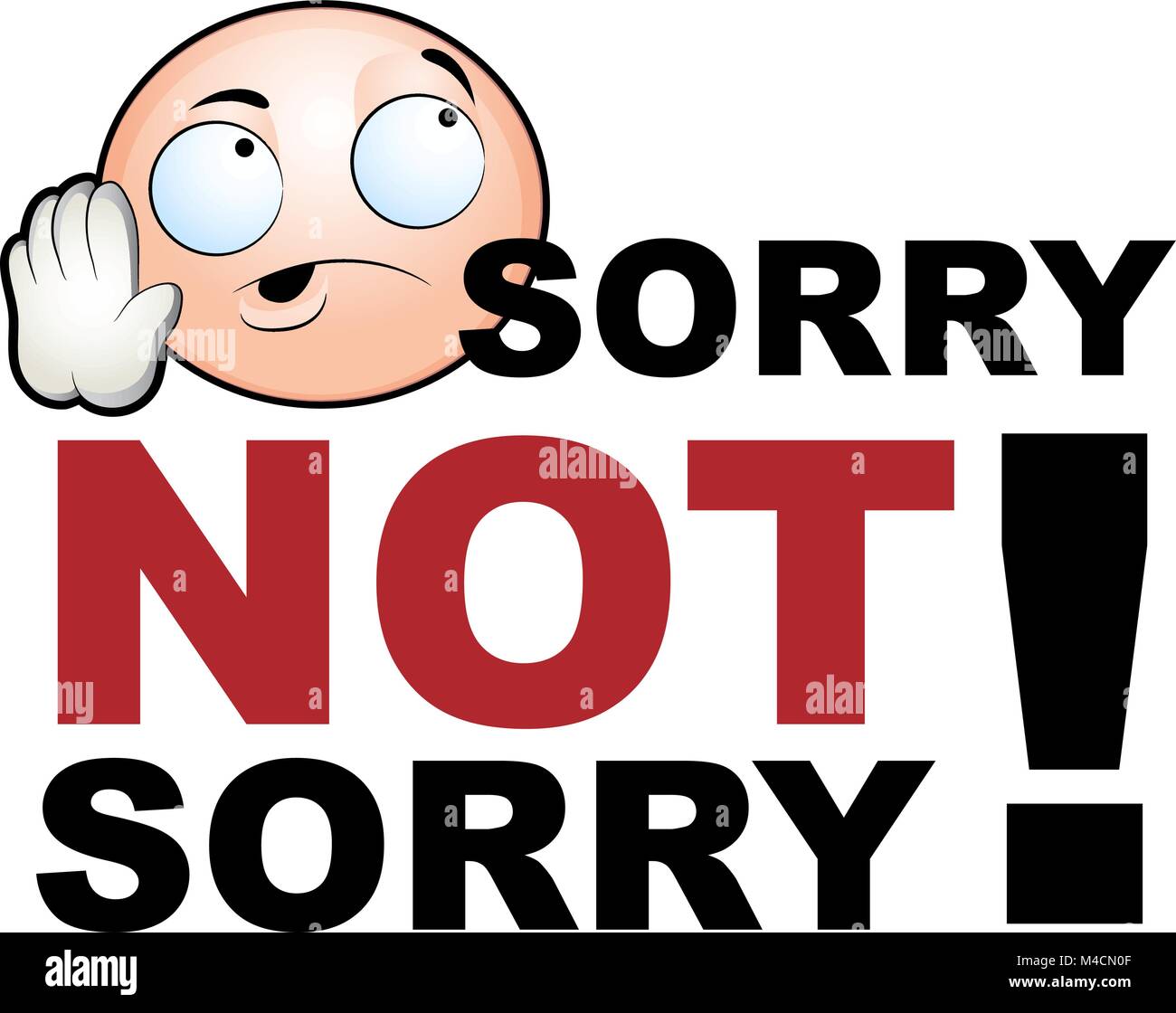 An image of sorry not sorry emotion icon Stock Vector Image & Art - Alamy