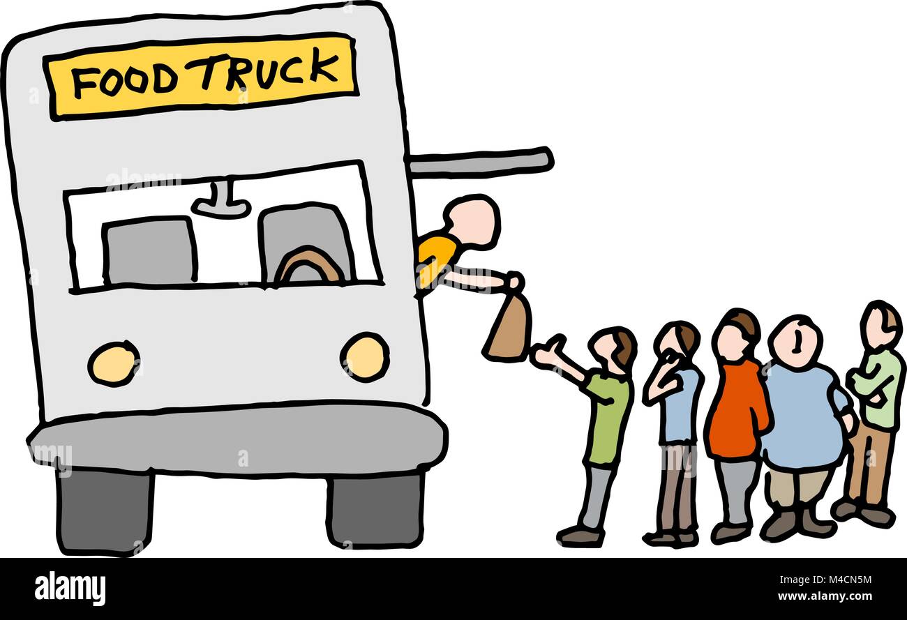 Food truck ordering line hi-res stock photography and images - Alamy