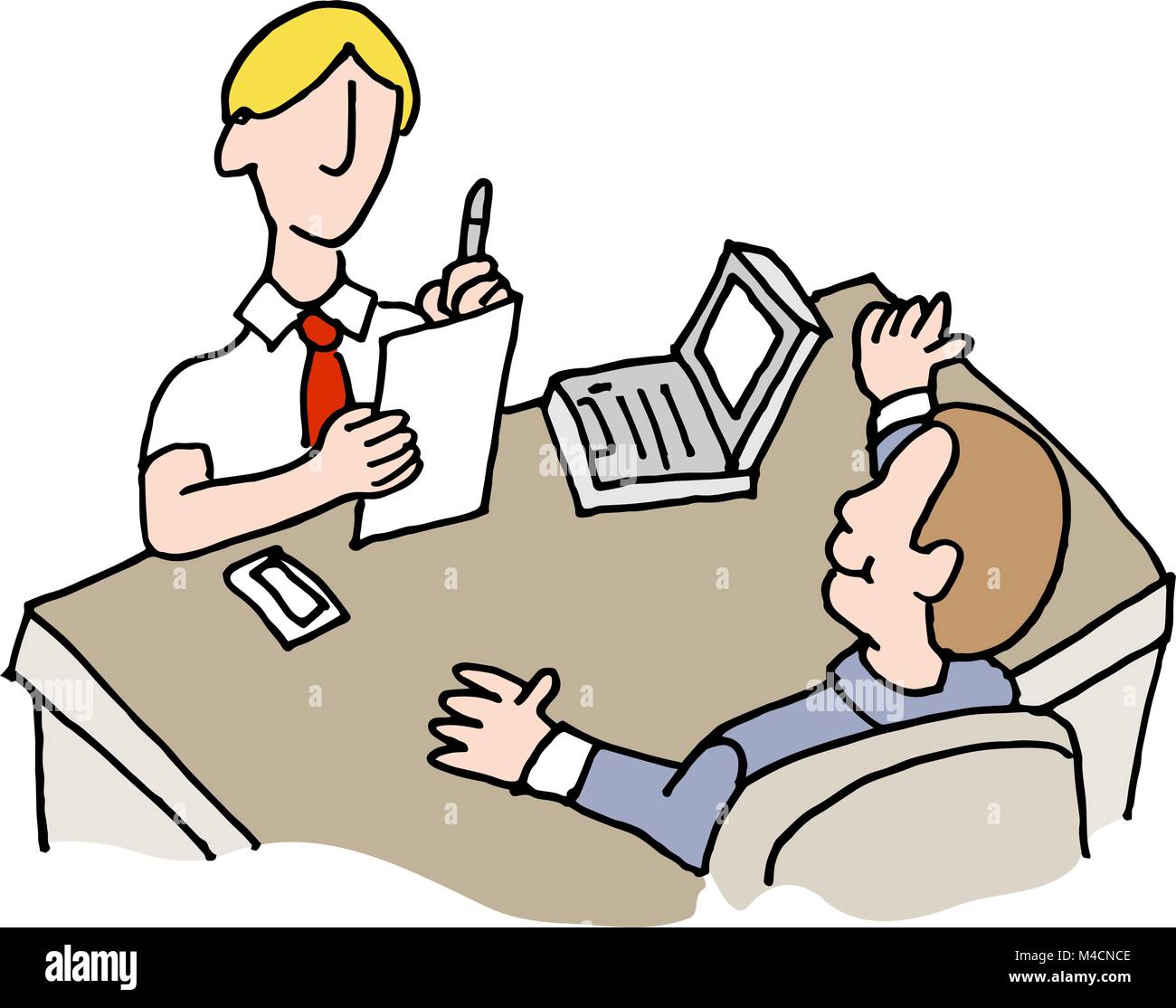 An image of a Man interviewing another man Stock Vector Image & Art - Alamy