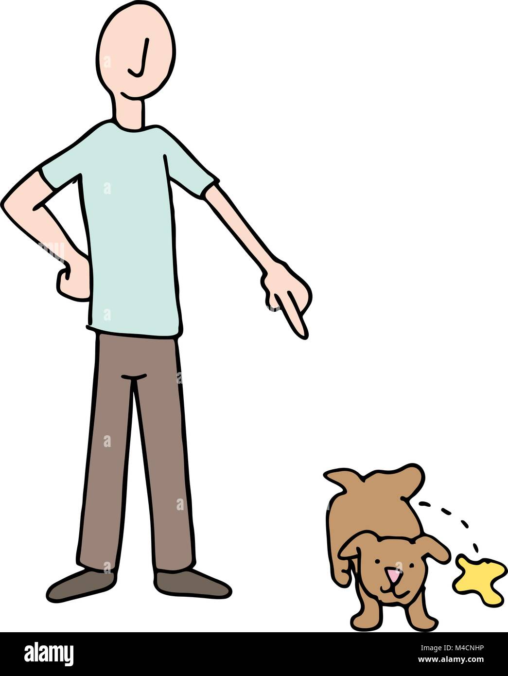 an-image-of-potty-training-puppy-dog-stock-vector-image-art-alamy