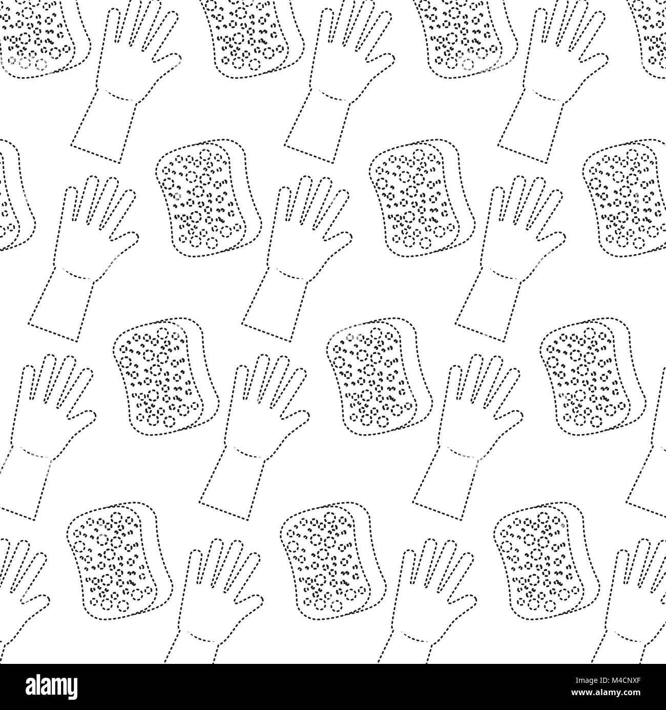 cleaning hygiene sponge and gloves wallpaper vector illustration Stock Vector