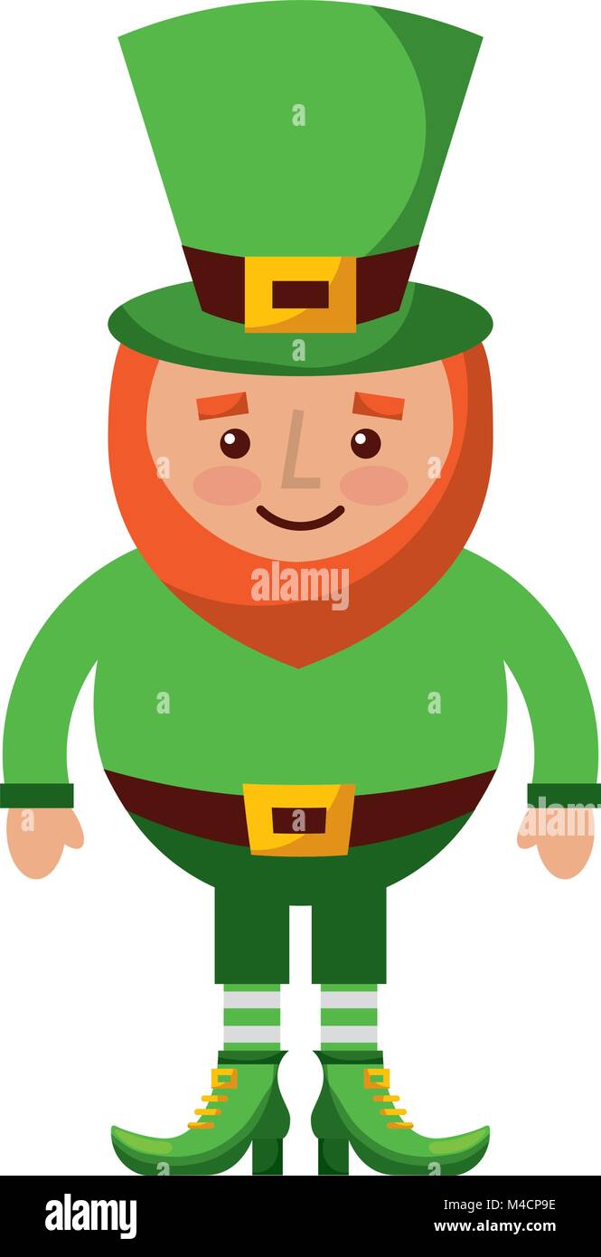 A cute cartoon Leprechaun St Patricks Day mascot character Stock Vector ...