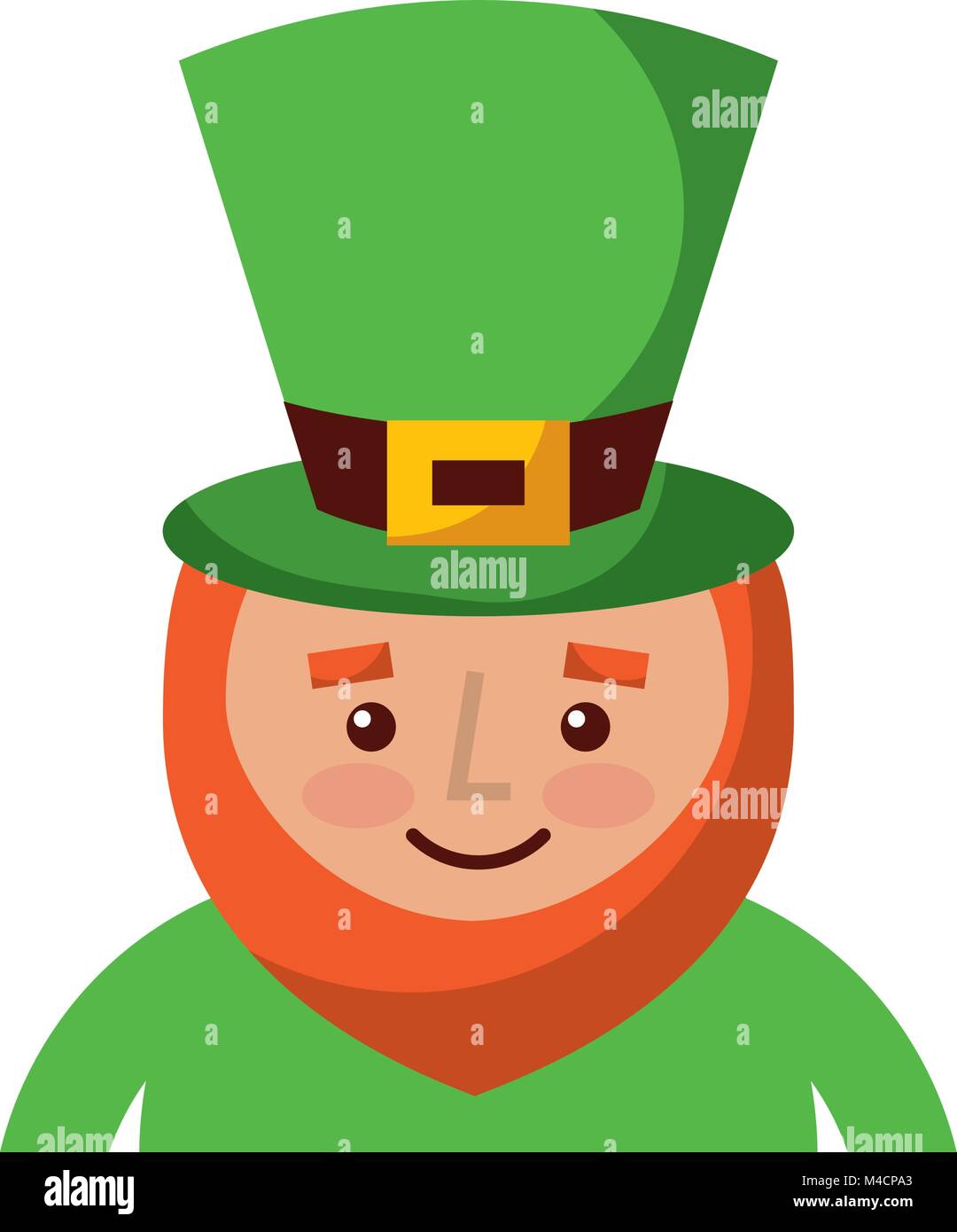 leprechaun st patricks day cartoon character portrait vector ...