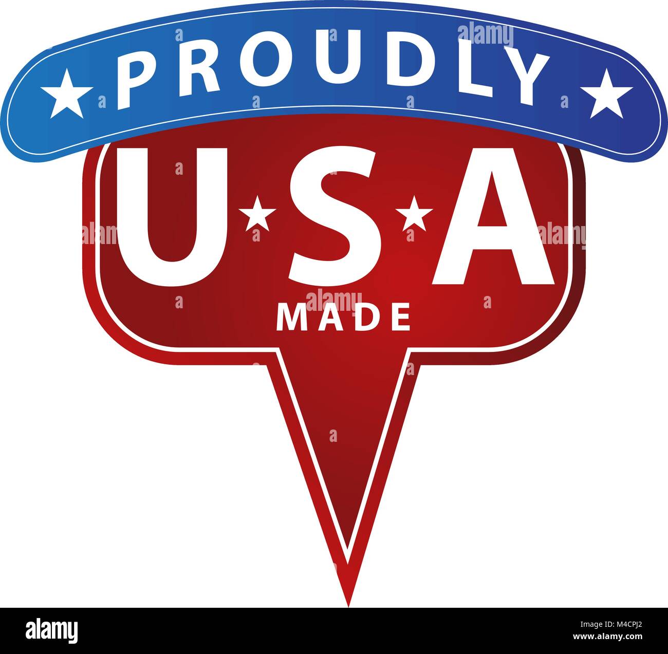 An image of a proudly made in USA icon Stock Vector Image & Art Alamy