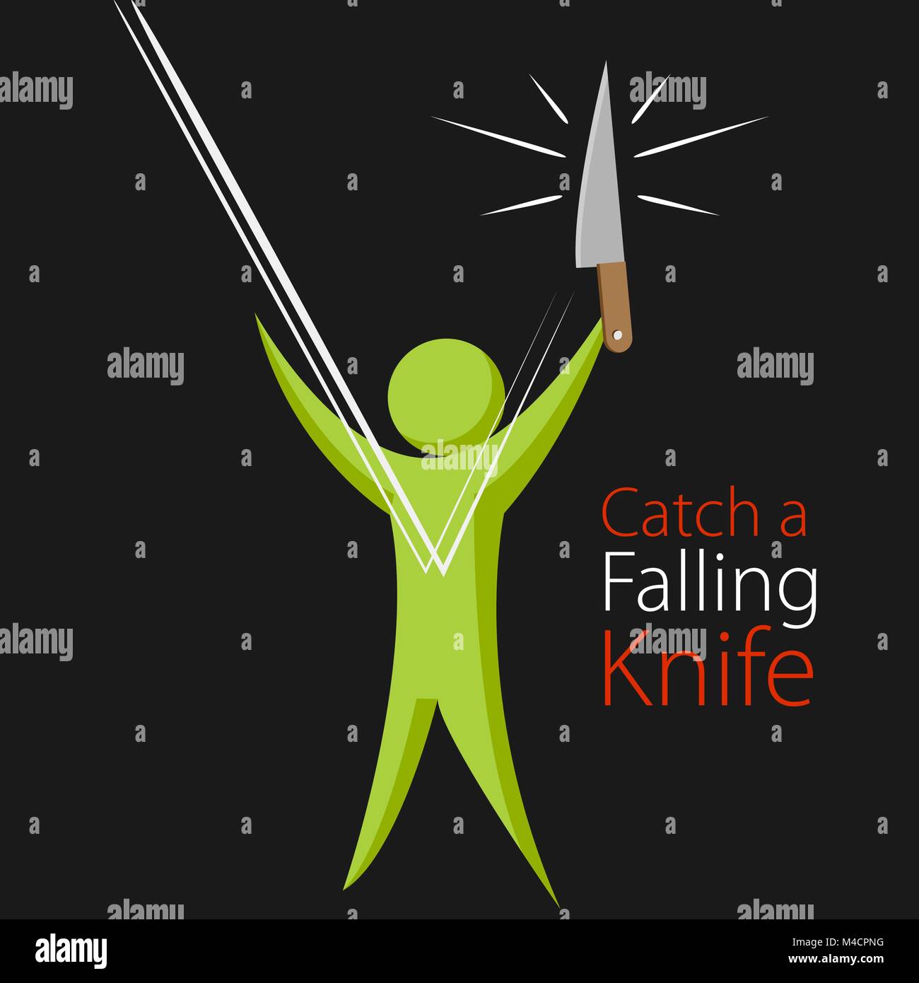 Catch falling knife Stock Vector Images Alamy