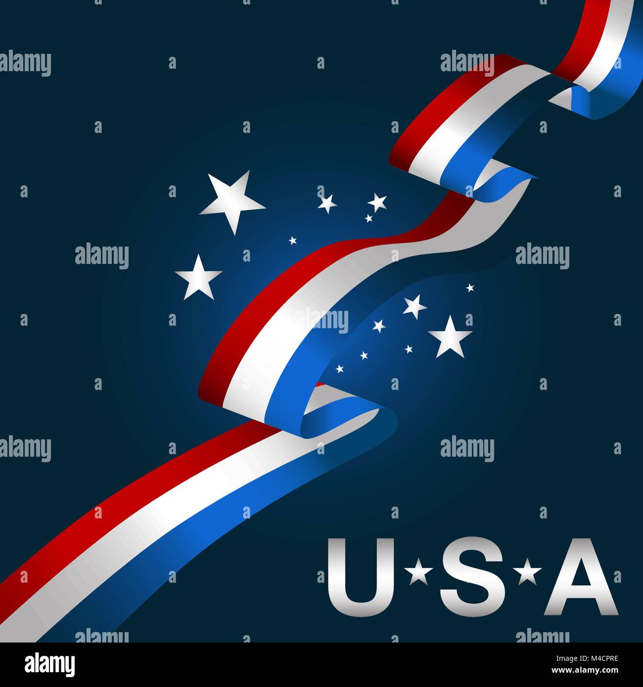 An image of a patriotic USA background icon. Stock Vector