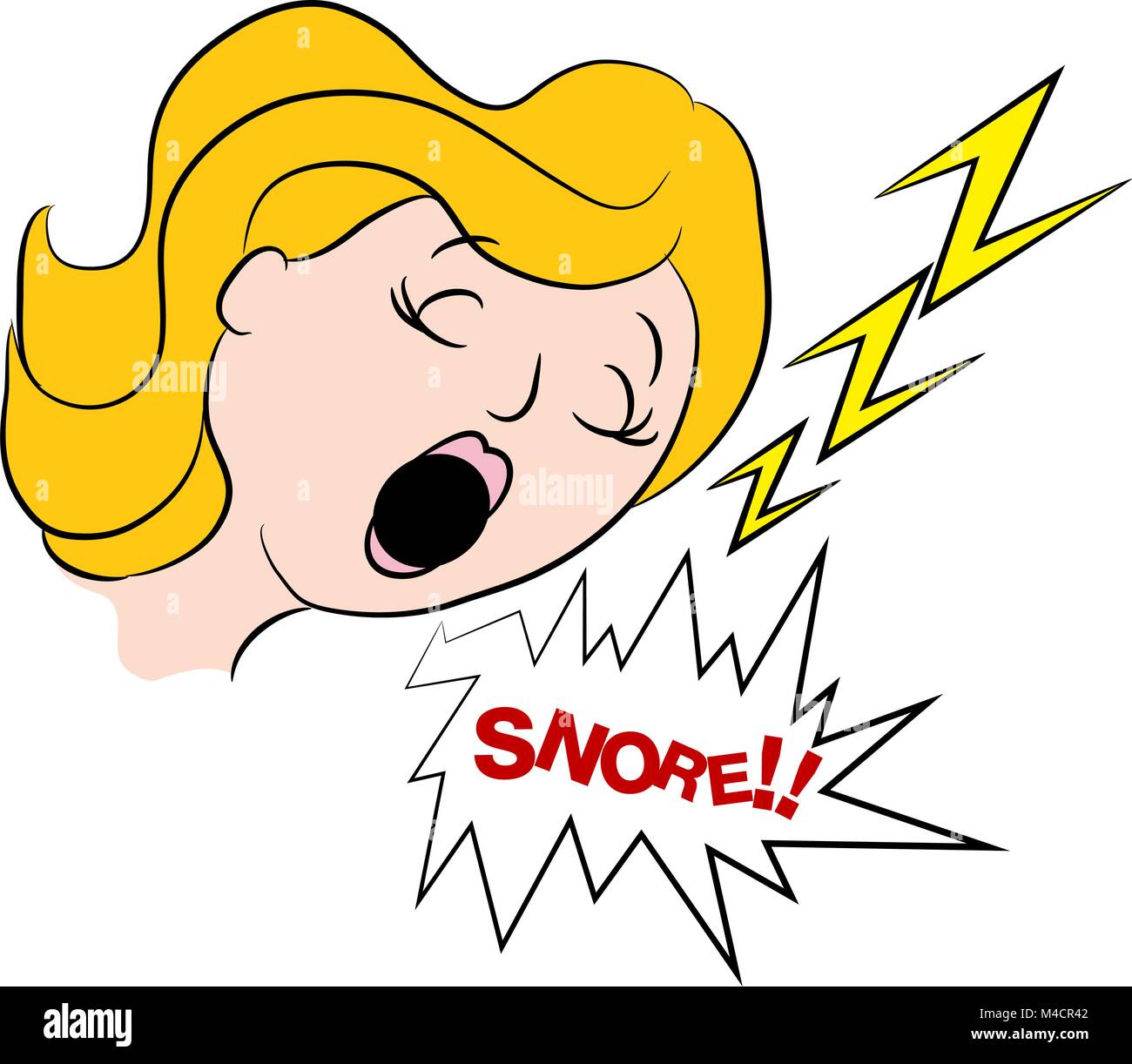 Loud snoring Stock Vector Images Alamy