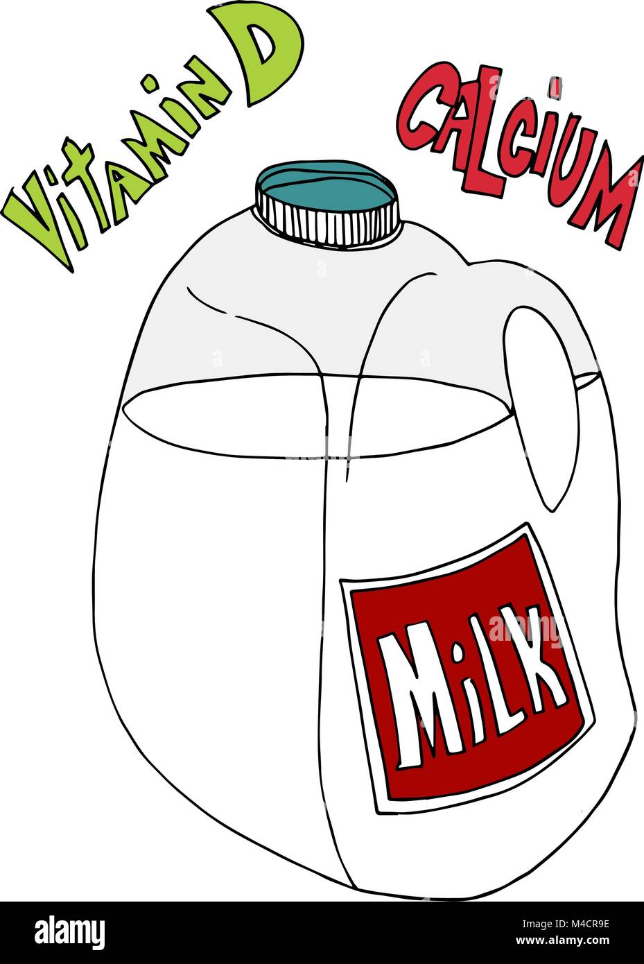 gallon of milk cartoon