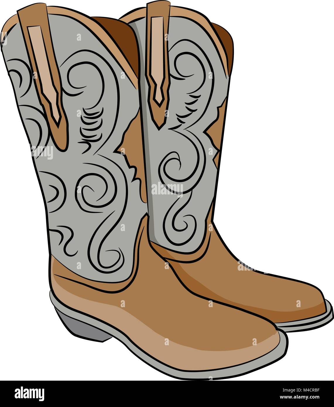 An image of a pair of cowboy boots Stock Vector Image & Art - Alamy