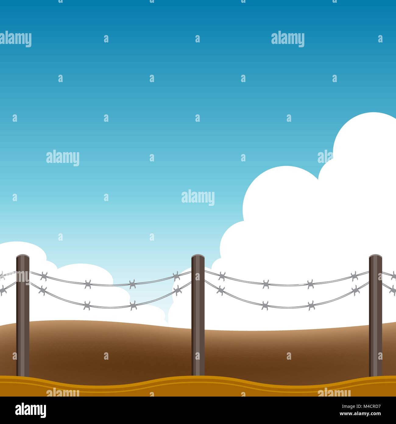 An image of a barbed wire fence background Stock Vector Image & Art - Alamy