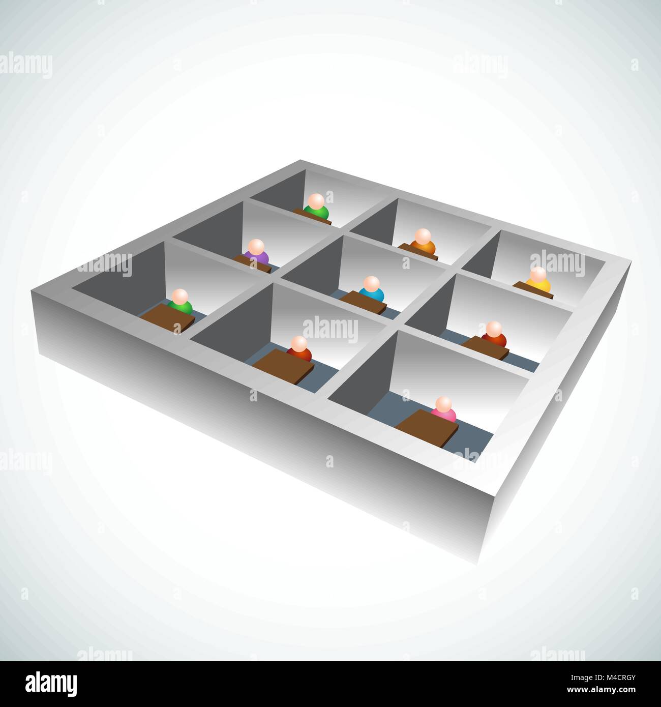 An image of 3d office cubicles Stock Vector Image & Art - Alamy