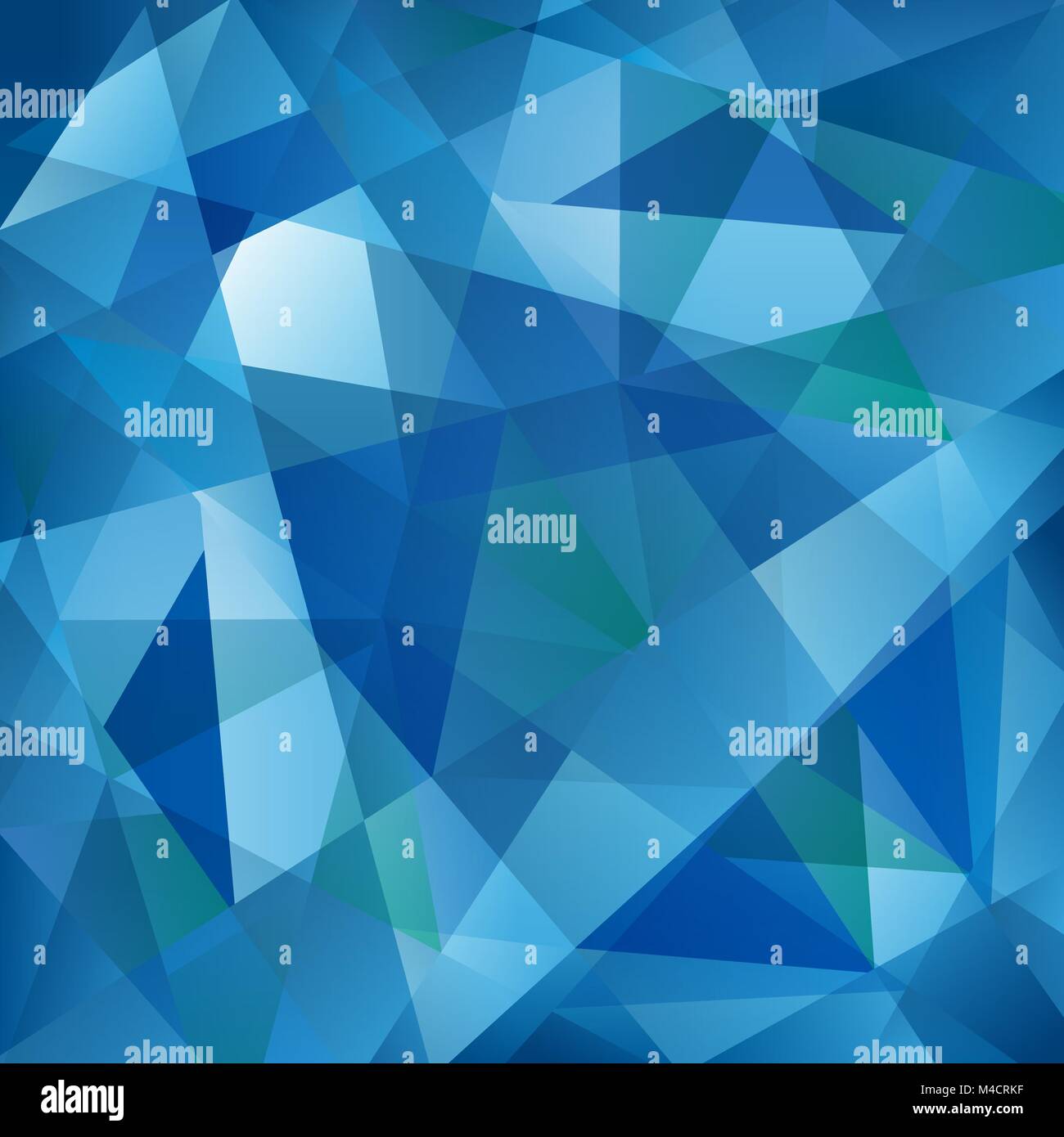 An image of a geometric blue wave pattern - polygon style. Stock Vector