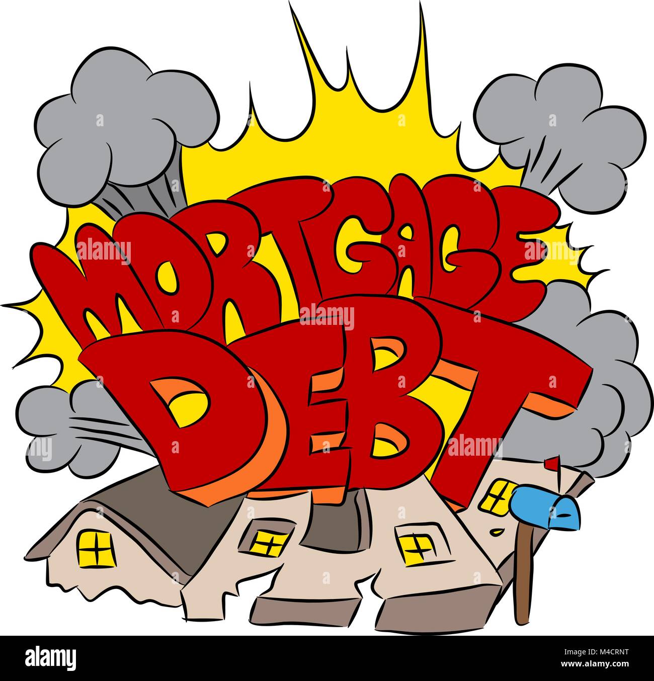 An image representing crushing mortgage debt Stock Vector Image & Art