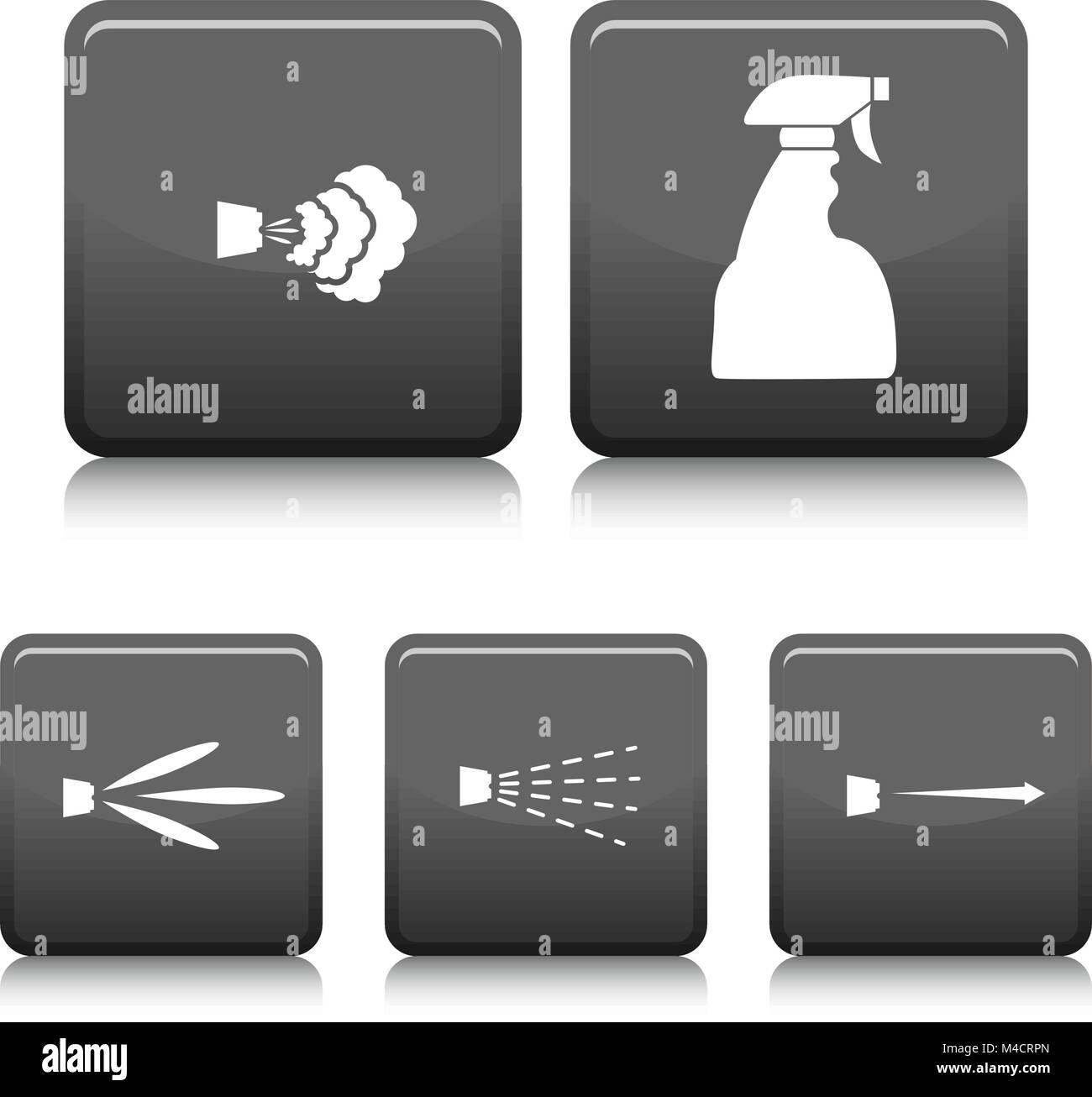 An image of a spray bottle with a variety of types of spray settings
