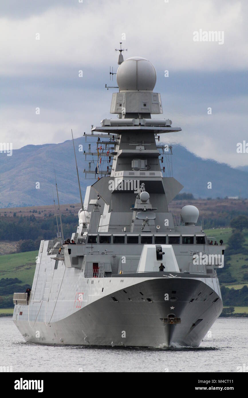ITS Luigi Rizzo (F565), a Bergaminiclass frigate operated by the
